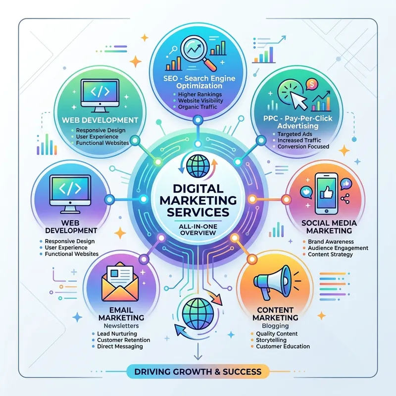 Complete digital marketing services overview by Digi Banaras - best agency in Varanasi